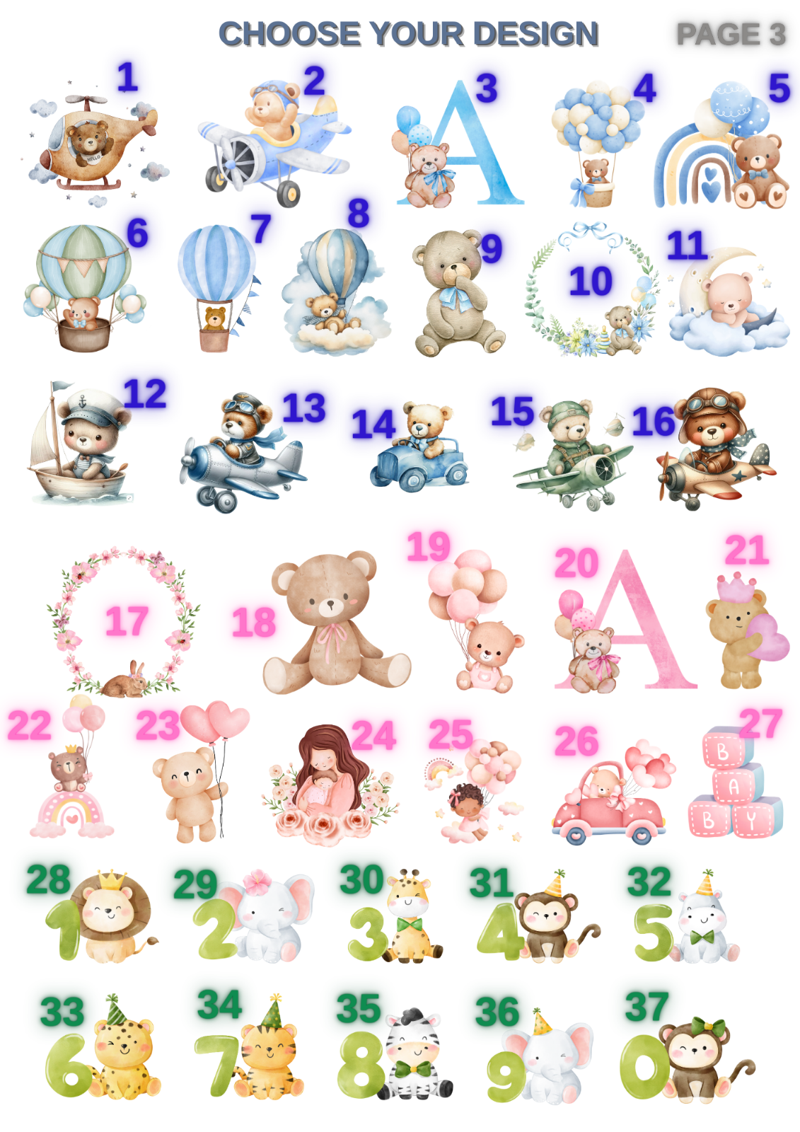 Baby Shower Chocolate Favors for Guests