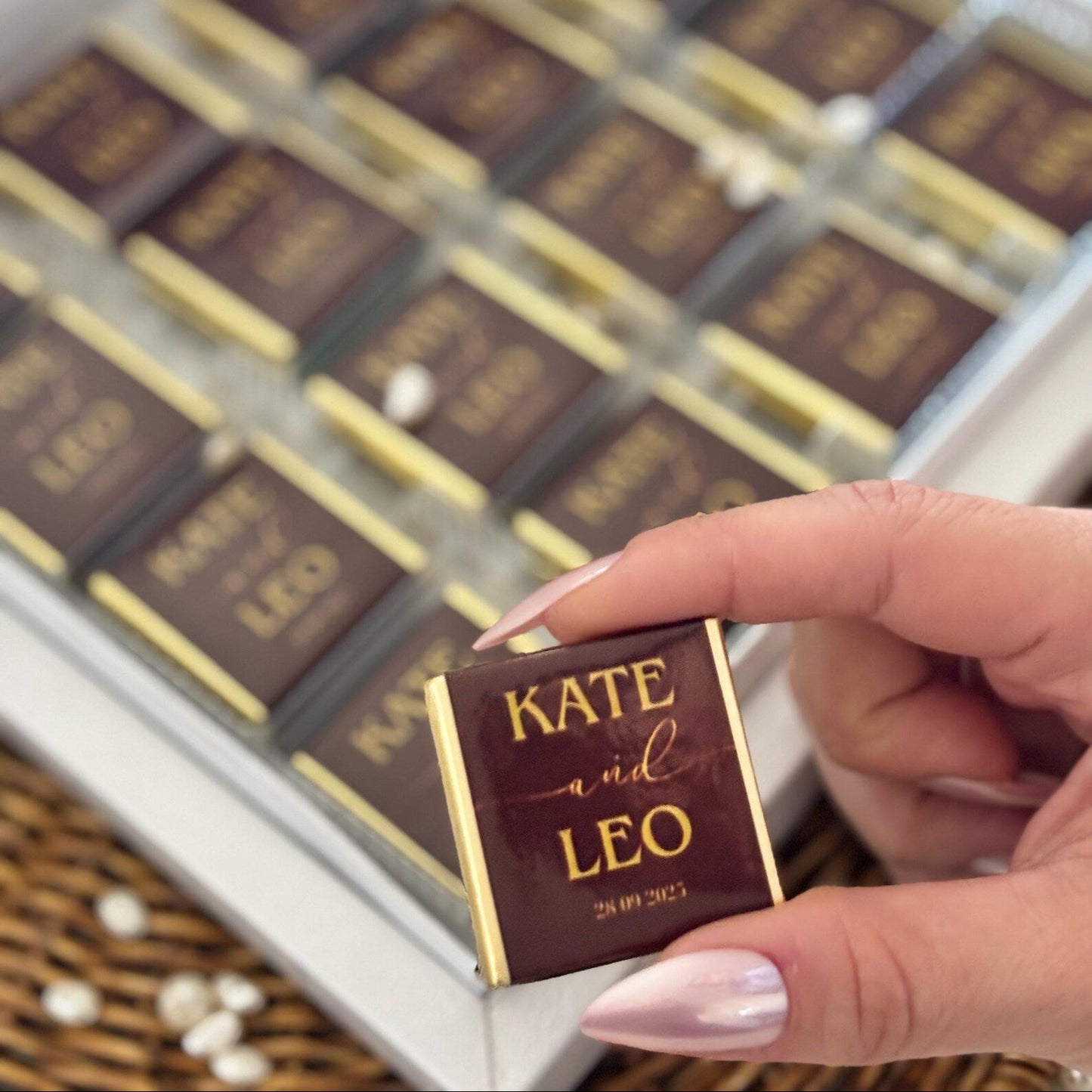 Personalized Wedding Chocolate Favors