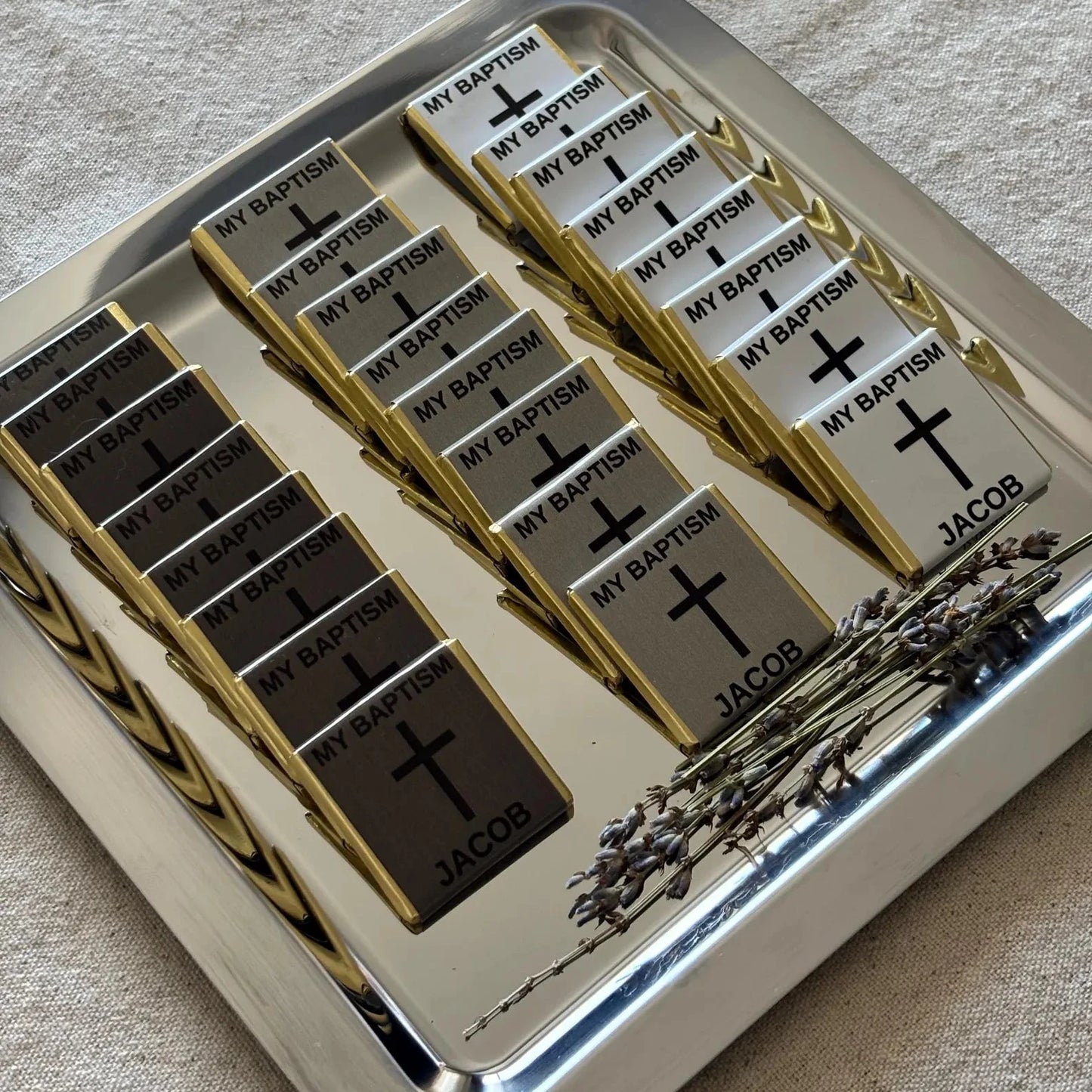 Personalized Baptism Chocolate Favors